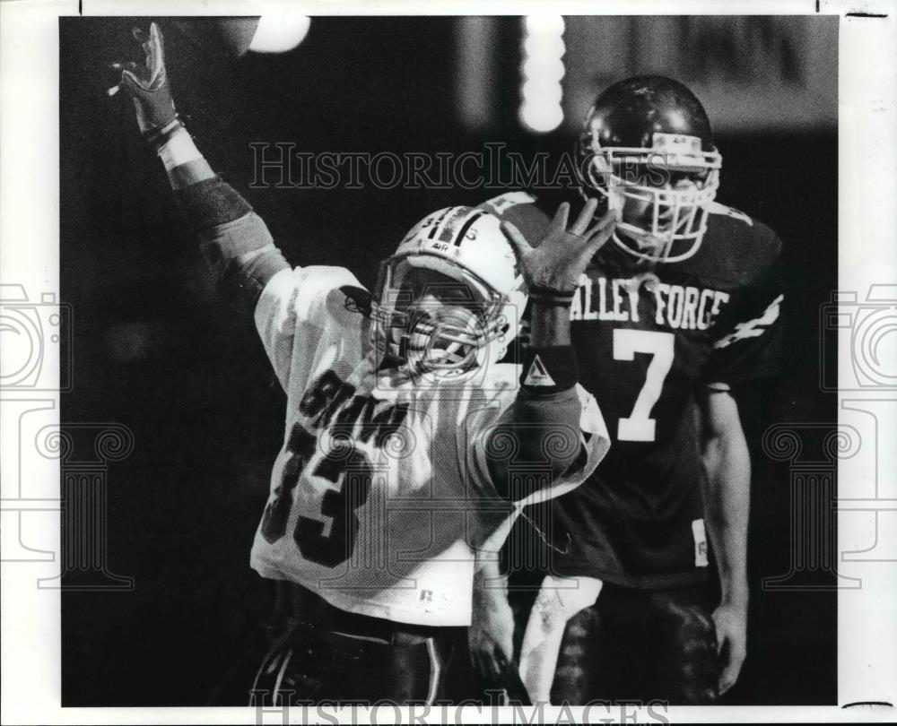1989 Press Photo Valley Forge football player Rod Rodgers - cvb64129 - Historic Images