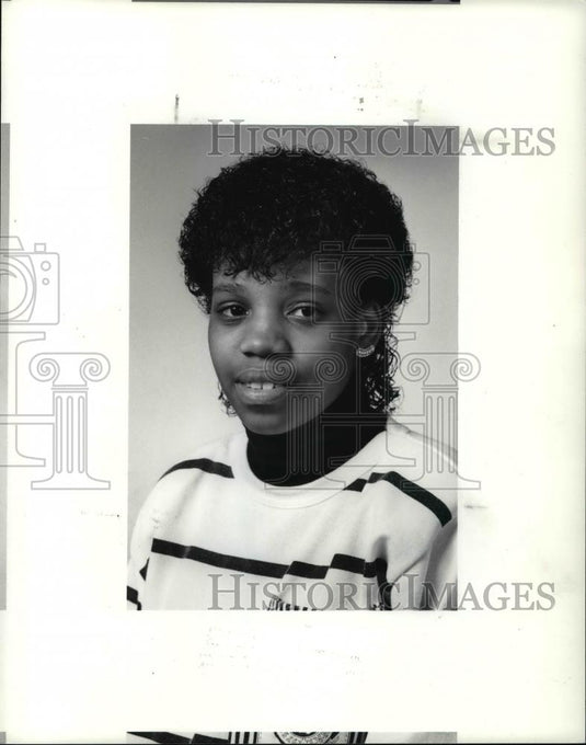 1990 Press Photo Shurrell Reese, John F. Kennedy High basketball player - Historic Images