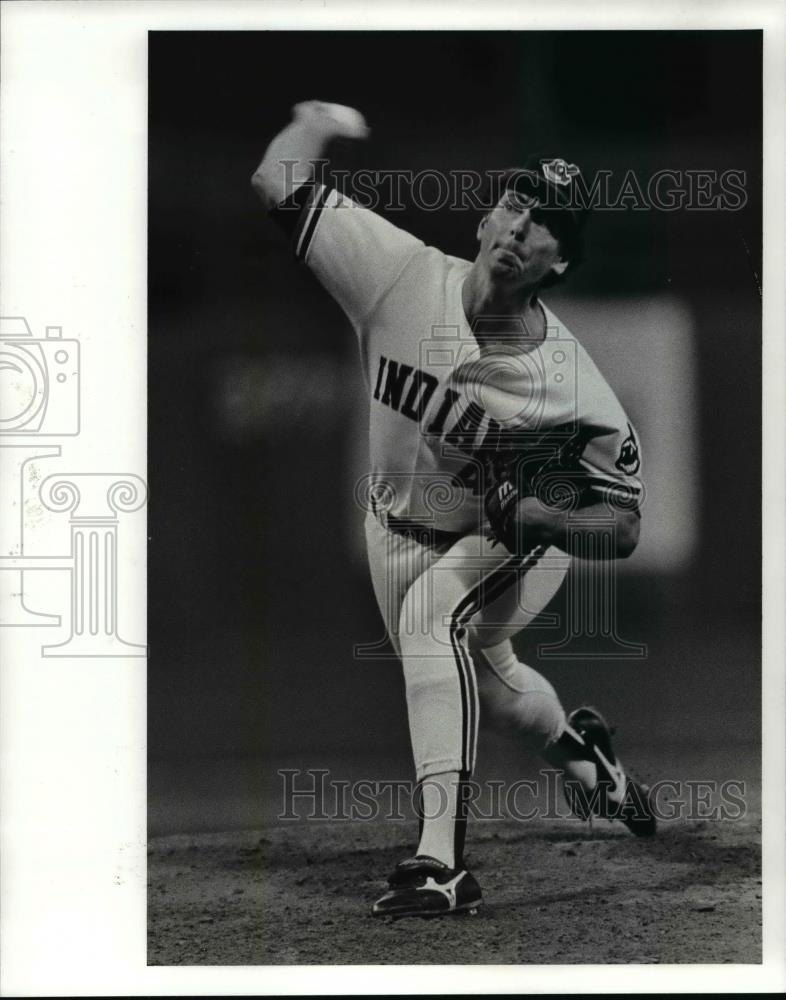 1987 Press Photo Baseball Action, Cleveland Indians - cvb63522 - Historic Images