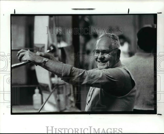1989 Press Photo Max Neidenbach age 85 at Marciano's Gym - cvb64205 - Historic Images