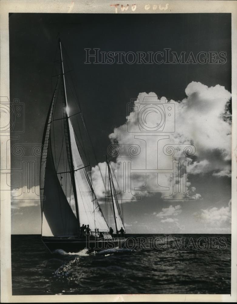 1938 Press Photo Bermuda Ocean Yacht winner the Baruna owned by HC Taylor - Historic Images