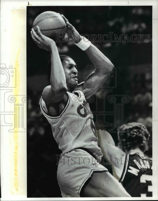 Press Photo A basketball action scene - cvb64786 - Historic Images