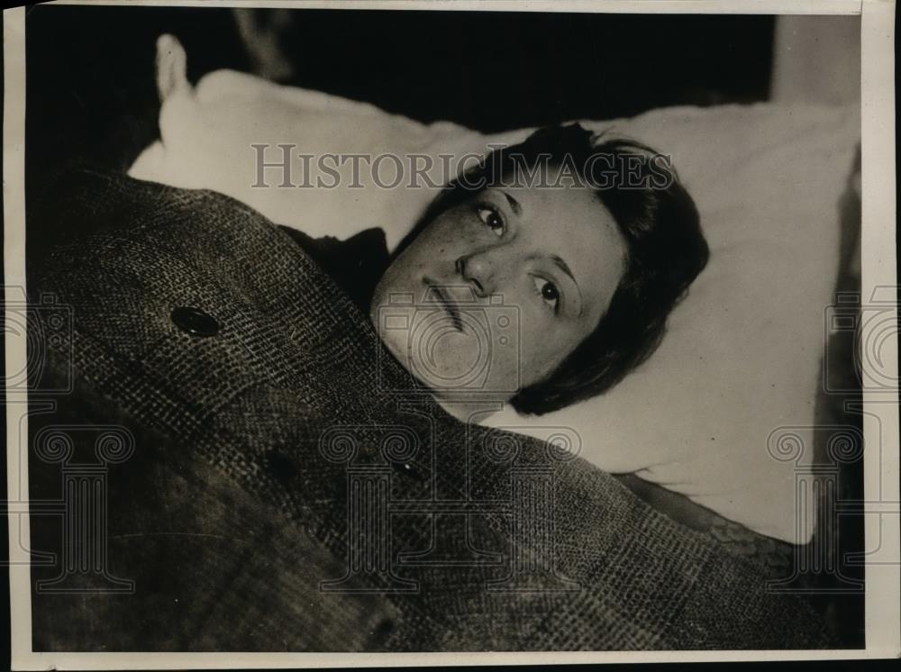 1933 Press Photo Mary Caull injures in disastrous accident on Philadelphia Pike - Historic Images