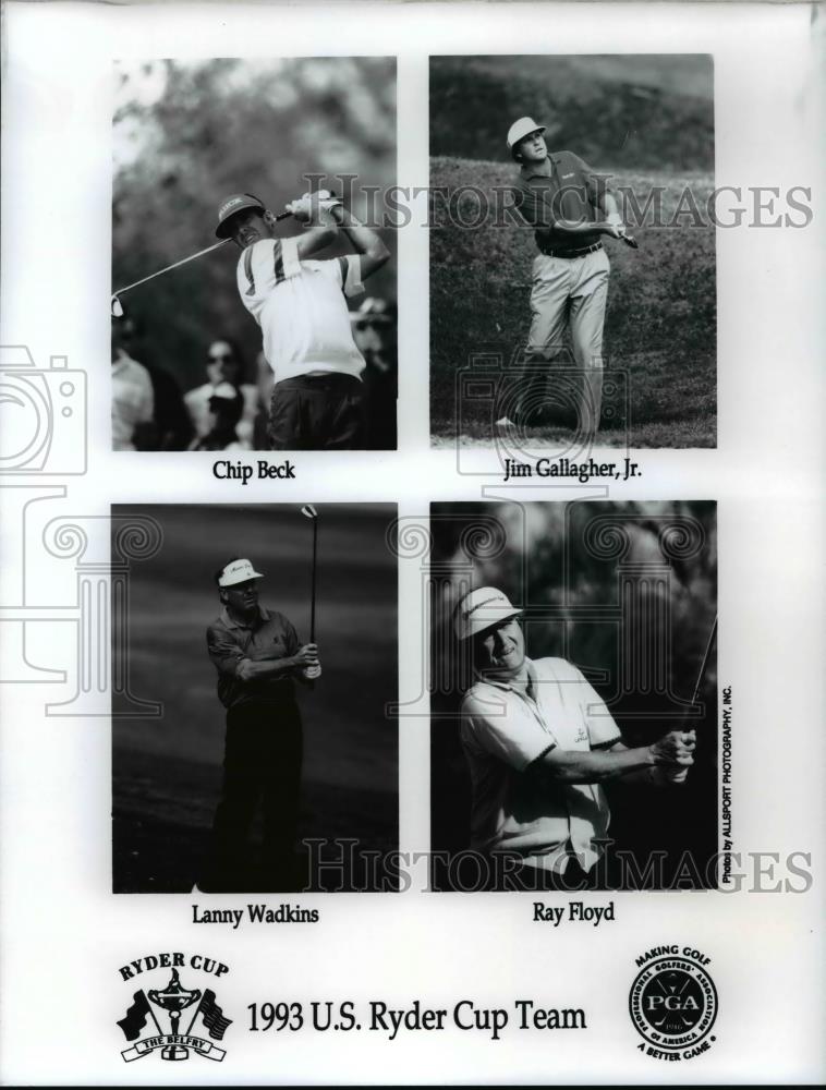 1993 Press Photo Chip Beck, Jim Gallagher, Jr., Lanny Wadkins, Ray Floyd. - Historic Images