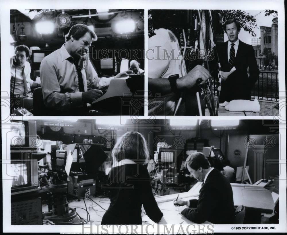 1985 Press Photo Peter Jennings in ABC Notebook: Making the News - spp00622 - Historic Images