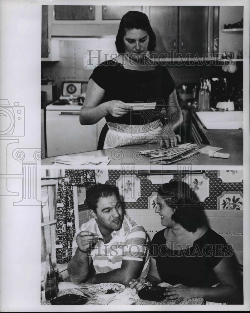 1956 Press Photo Mr. and Mrs. Rocky Marciano - cvb58918 - Historic Images