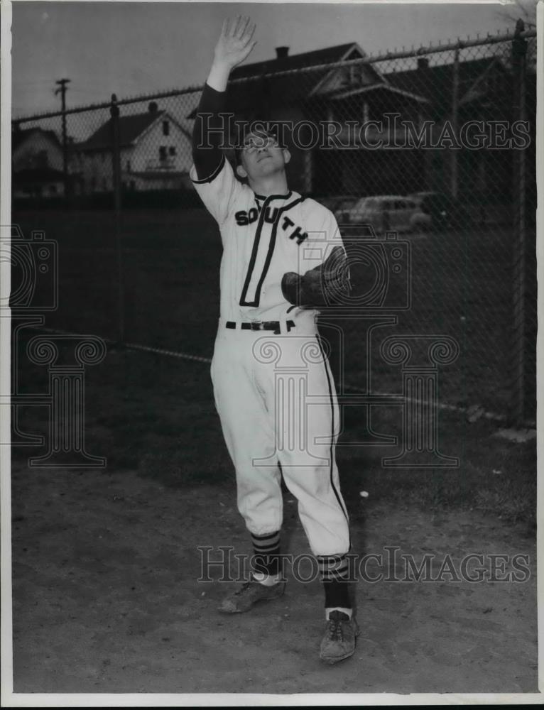 1950 Press Photo Ed Ostvowski, South High Baseball 1950 - cvb58891 - Historic Images