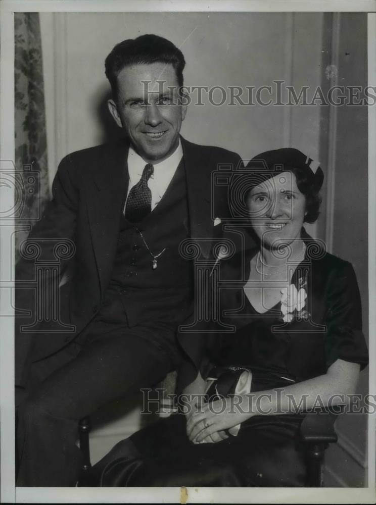 1934 Press Photo Democratic Leader Mr. Sheridan And His Wife Mrs. Sheridan - Historic Images