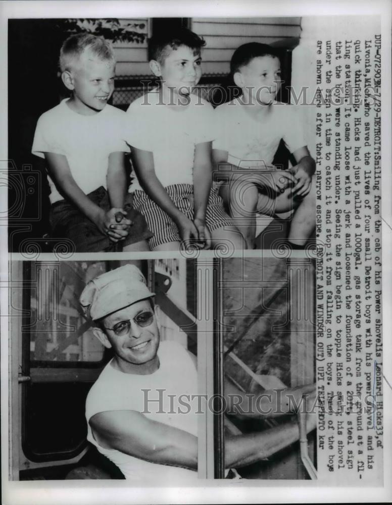 1959 Press Photo Leonard Hicks Saved The Lives Of Four Boys - nee95383 - Historic Images