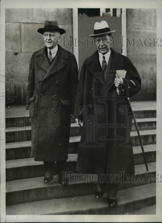 1933 Press Photo William Brody Treasury Secretary & Rudolph Miller - nef02119 - Historic Images