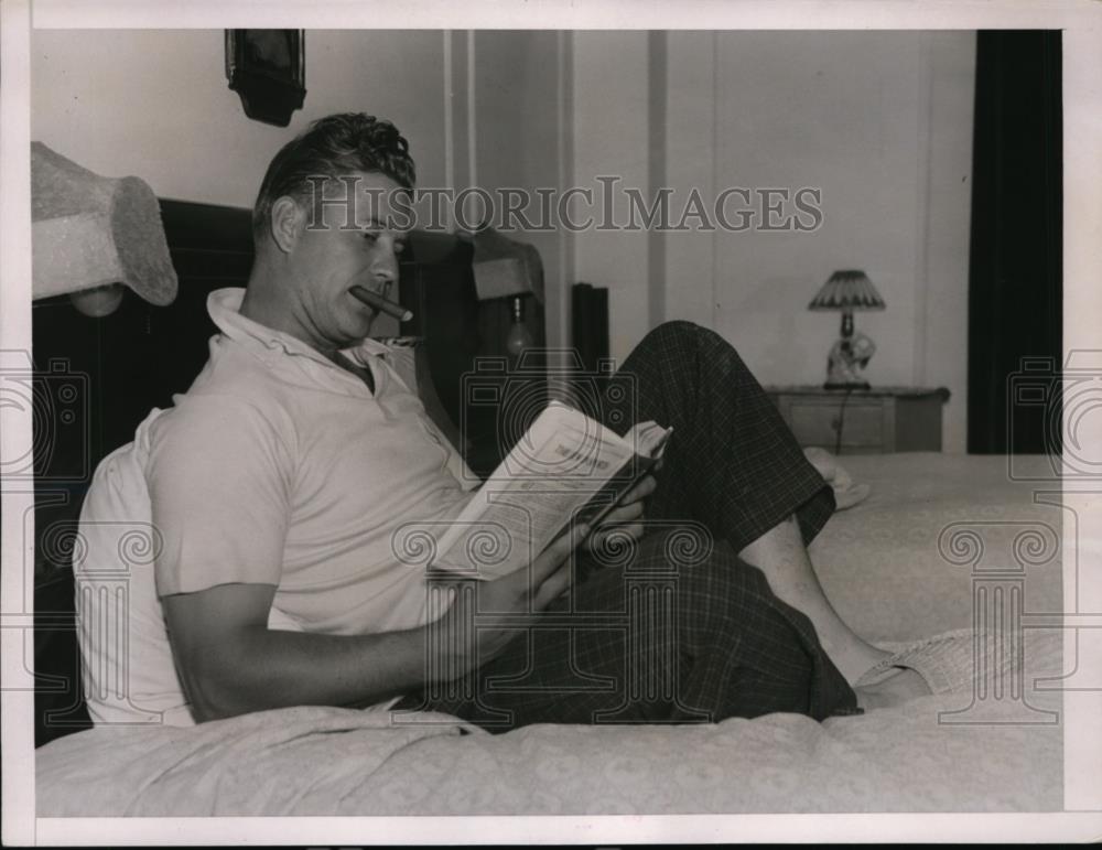 1936 Press Photo Giants center fielder Hank Lieber during World Series - Historic Images