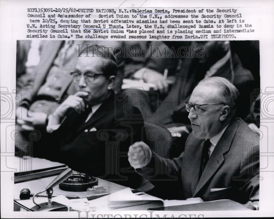 1962 Press Photo Valerian Zorin,Ambassador of Soviet Union to U.N - nee96648 - Historic Images