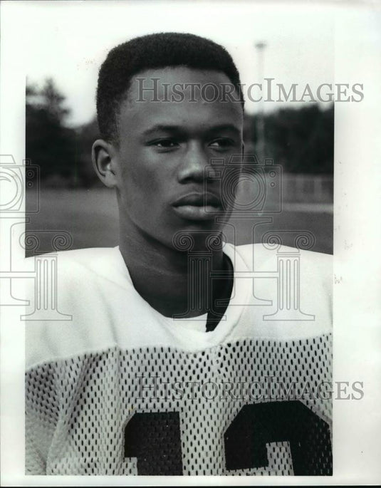 1989 Press Photo Robert Davis, Twinsburg Chamberlin High School Football Team - Historic Images