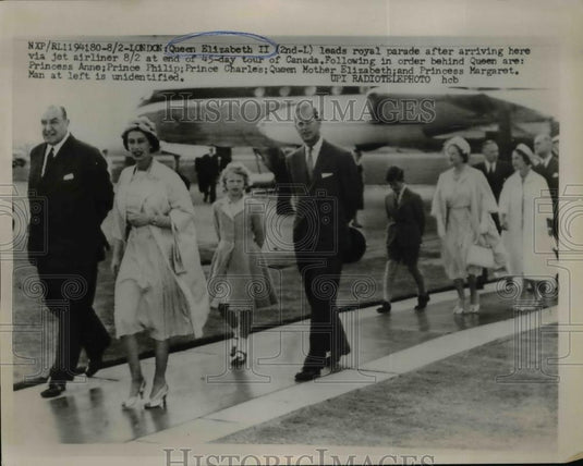 1959 Press Photo Queen Elizabeth II Leads Royal Parade After Canada Tour - Historic Images