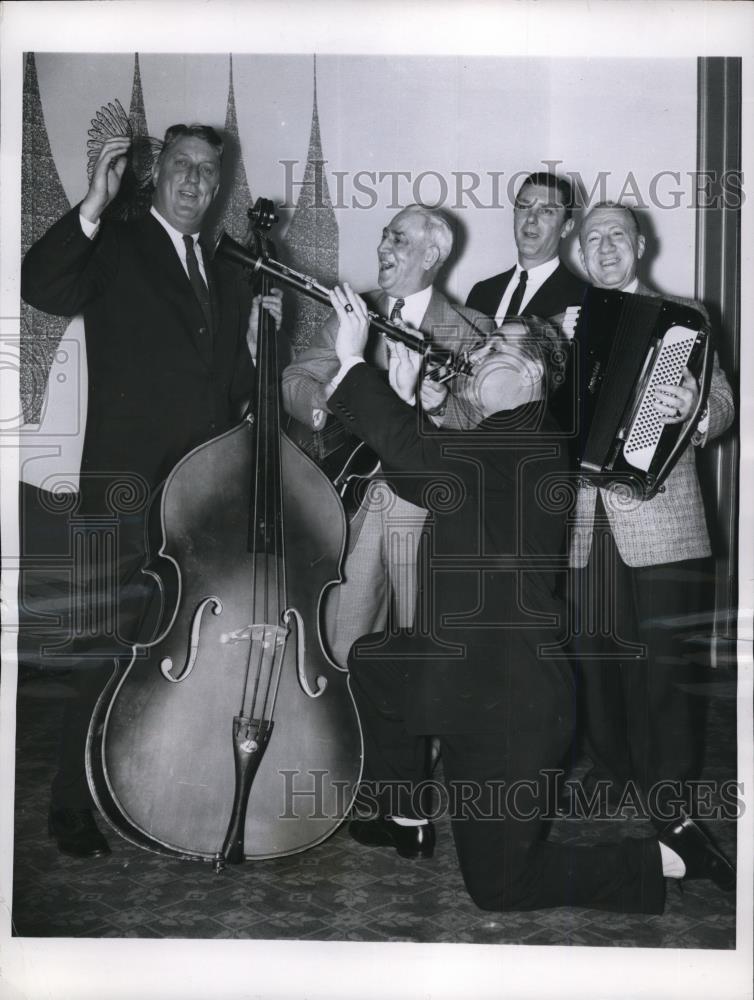1957 Press Photo American League Xmas Party in Chicago John Rigney - net02179 - Historic Images