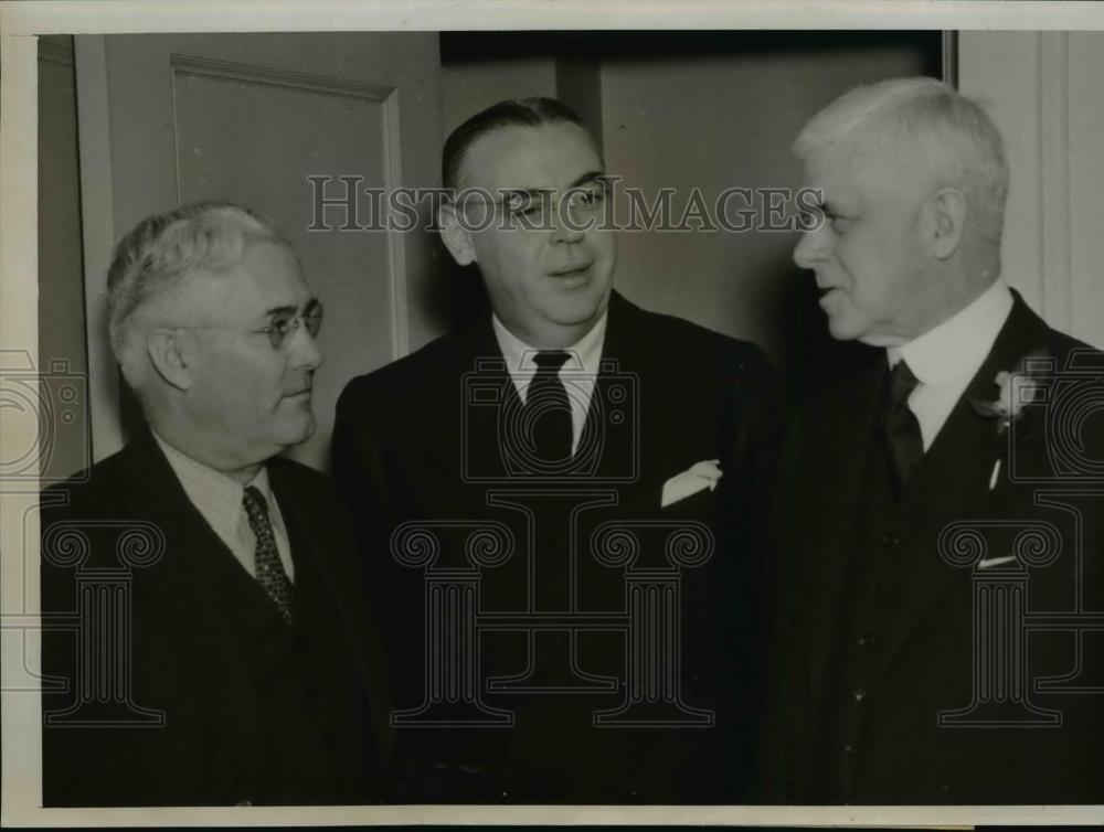 1937 Press Photo Hugh Butler Charles Enos William Irwin attend RNC meeting - Historic Images