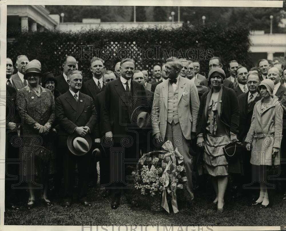 1929 Press Photo Pres. Herbert Hoover with Trade Association Executives - Historic Images