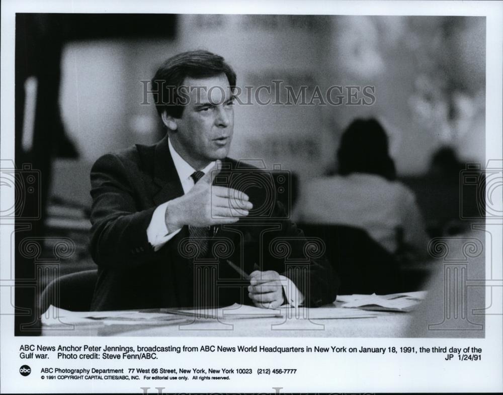 1991 Press Photo ABC News Anchor Peter Jennings spp00629 Historic Images