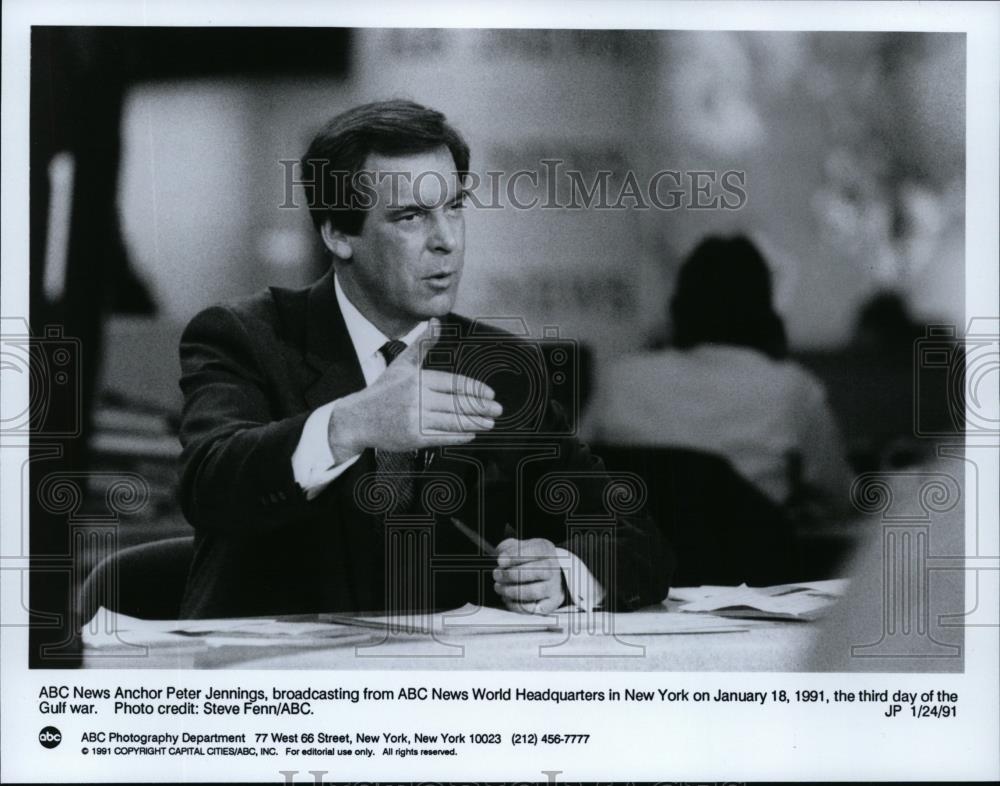 1991 Press Photo ABC News Anchor Peter Jennings - spp00629 - Historic Images
