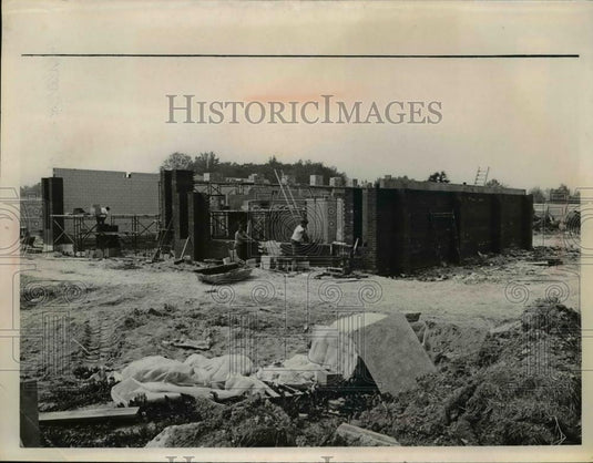 1967 Press Photo Work underway on building Fire Station No 2 on Lakeland Rd - Historic Images