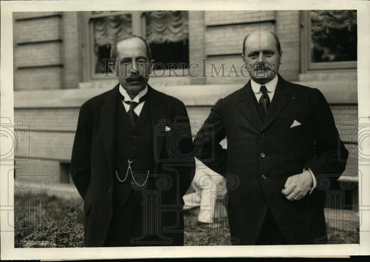 1921 Press Photo Jonkheer Ha A Van Karnebeek & Jonkheer F Beeleerta - nee93964 - Historic Images