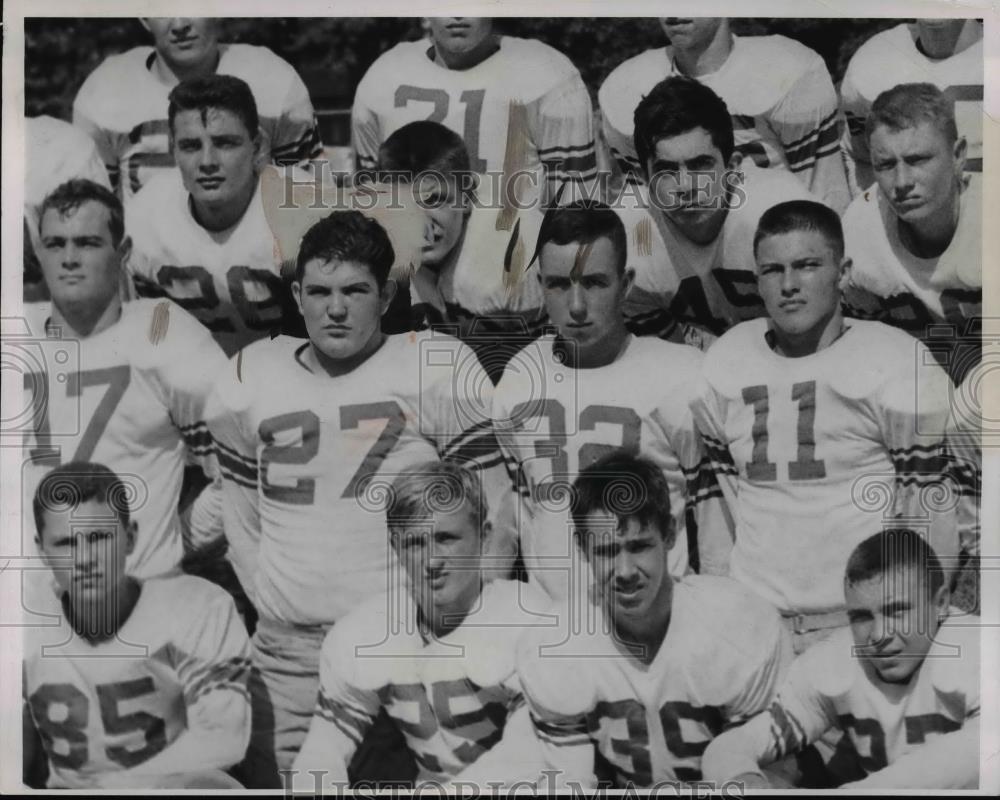 1956 Press Photo Joe Galat, Painesville Haney High Football - cvb63902 - Historic Images