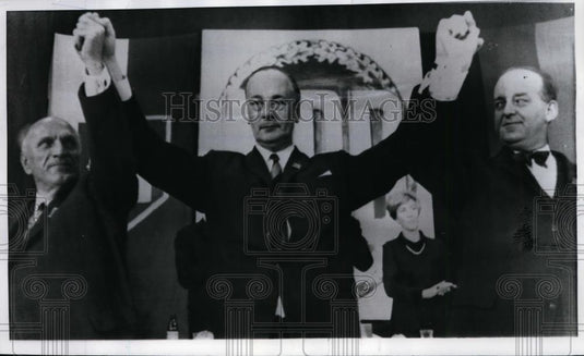 1967 Press Photo Former Nazi Adolf Van Thadden elected Chairman of NDP - Historic Images