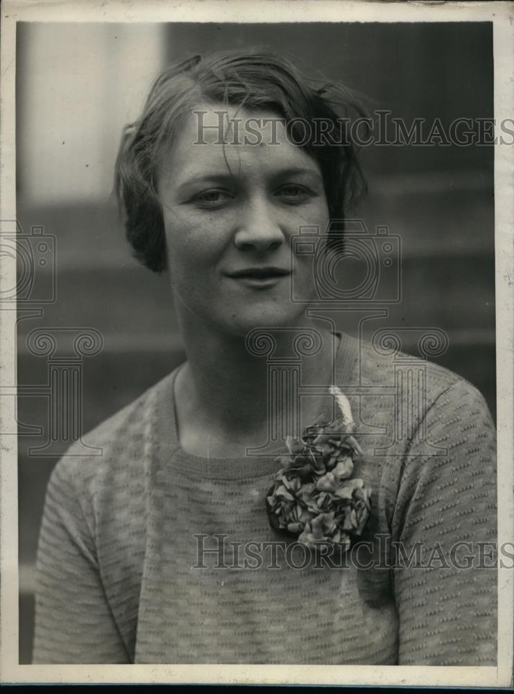 1928 Press Photo Bertha Agnes Kellar most athletic girl at Leland Powers School - Historic Images