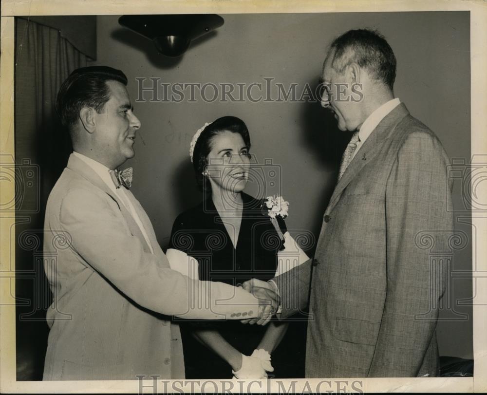 1950 Press Photo John Peurifoy sworn in as US Ambassador to Greece - nef00258 - Historic Images