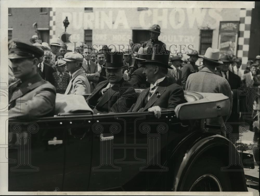 1930 Press Photo Pres.Herbert Hoover with Governor John S.Basher of Pennsylvania - Historic Images