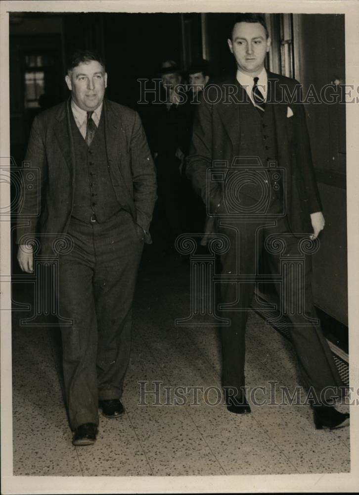 1938 Press Photo Fishing boat engineer Matthew Delaney arrested on charges - Historic Images