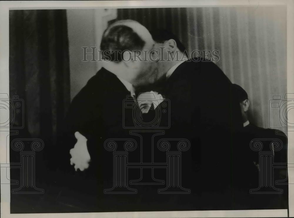 1937 Press Photo Prime Ministers Georgi Kyoseivanov &amp; Milan Stoyadinovitch - Historic Images