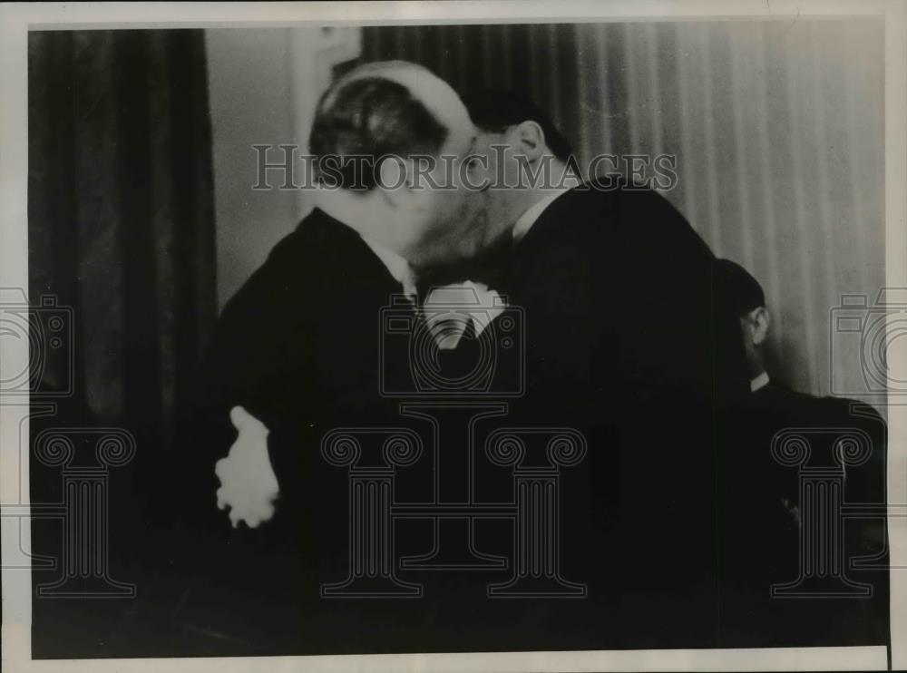 1937 Press Photo Prime Ministers Georgi Kyoseivanov & Milan Stoyadinovitch - Historic Images