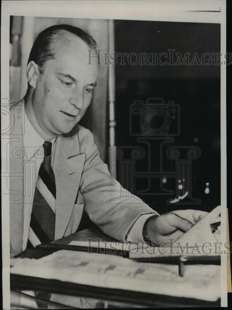 1940 Press Photo John Valentine of Iowa Democratic nominee for Iowa Governoe - Historic Images