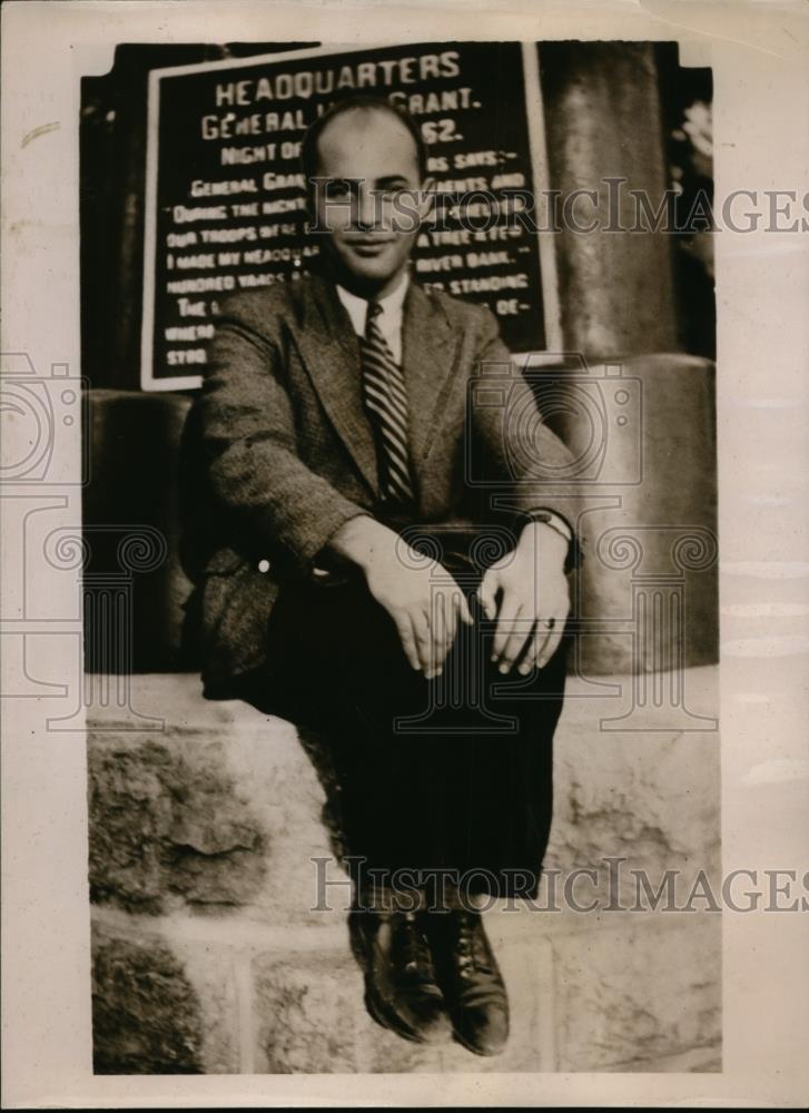 1936 Press Photo Larry Lothar Glass found hanged - nef01073 - Historic Images