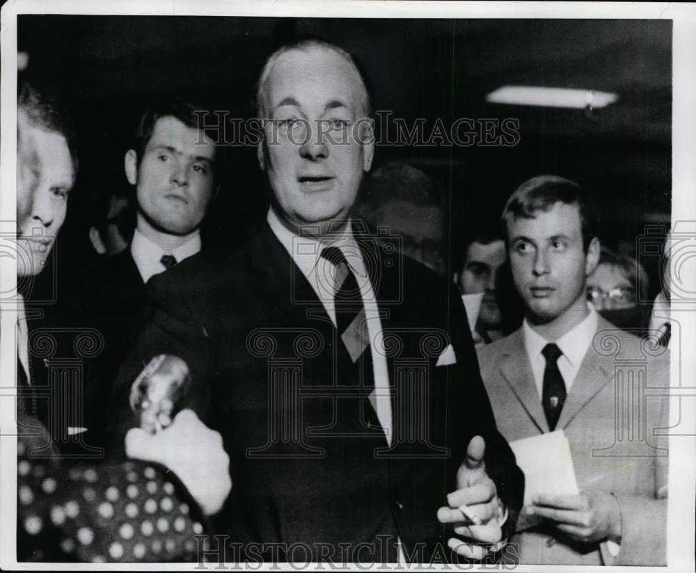 1968 Press Photo Germanys National Democratic Party chairman Adolf von Thadden - Historic Images