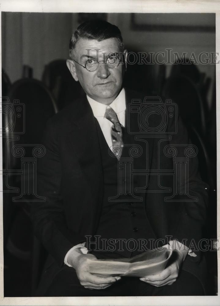 1932 Press Photo Prof Walter Rautenstrauch gives speech - nee94914 - Historic Images