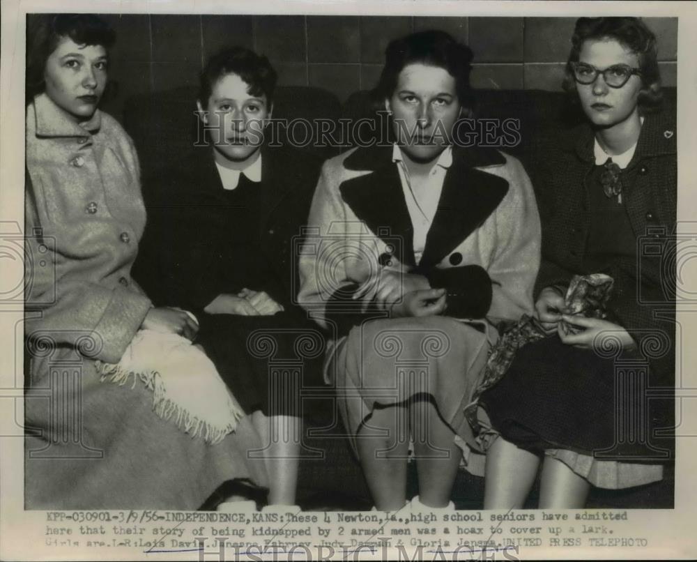 1956 Press Photo Students admit to kidnapping hoax - nee95154 - Historic Images