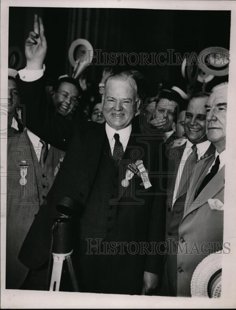 1937 Press Photo United States Pres. Herbert Hoover - nee94342 - Historic Images