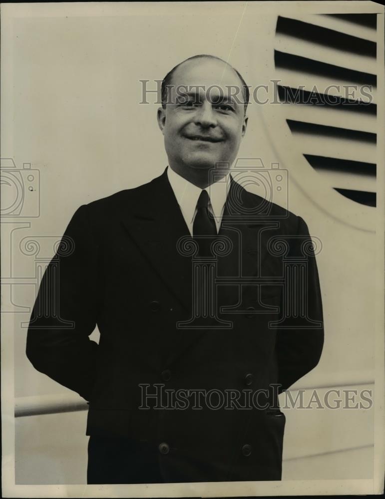 1933 Press Photo Hon Nicola Sansambelli head of Italian Veterans Association - Historic Images