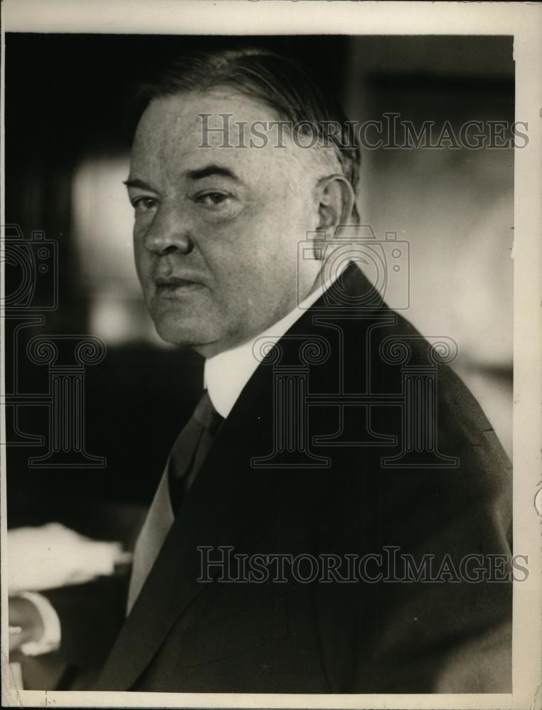 1928 Press Photo Herbert Hoover Sec. of Commerce and presidential candidate - Historic Images