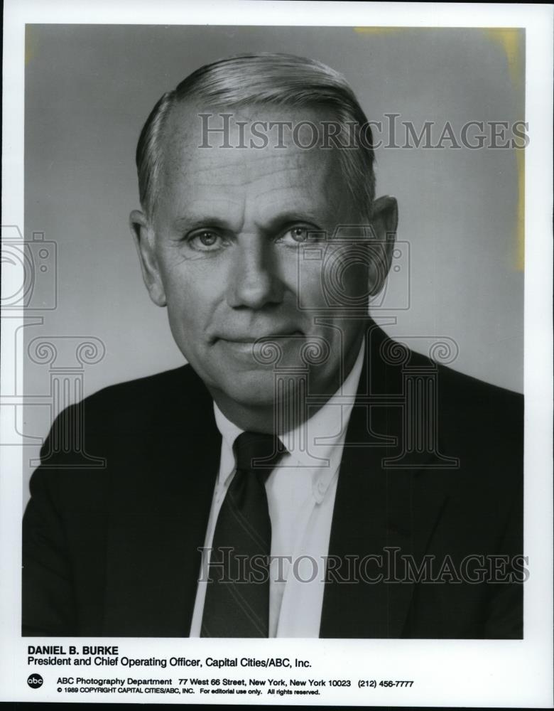 1990 Press Photo Daniel B Burke President and COO Capital Cities ABC Inc - Historic Images