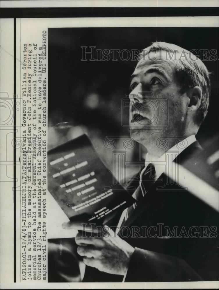 1963 Press Photo Pennsylvania Governor William Scranton - nef02026 - Historic Images