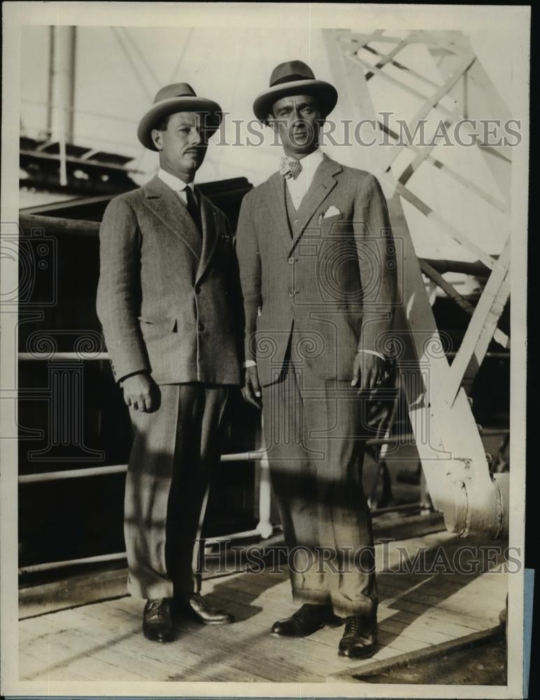 1940 Press Photo The Duke of San Cezari arrived in N.Y. on S.S. Duilio - Historic Images