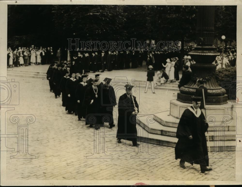 1932 Press Photo Procession during commencement at Yale University - Historic Images