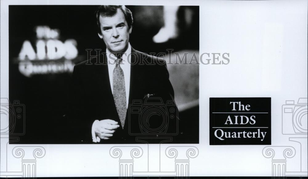 1990 Press Photo Peter Jennings in The AIDS Quarterly - spp00627 - Historic Images