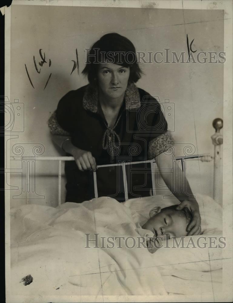 1925 Press Photo Boy Recovers After Sewer Fall - nee95259 - Historic Images