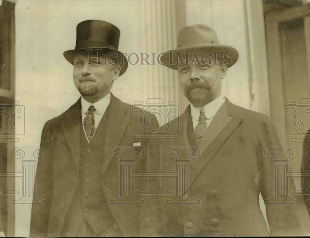 1923 Press Photo Marc Peter Minister &amp; Dr Adolph Keller to meet President - Historic Images
