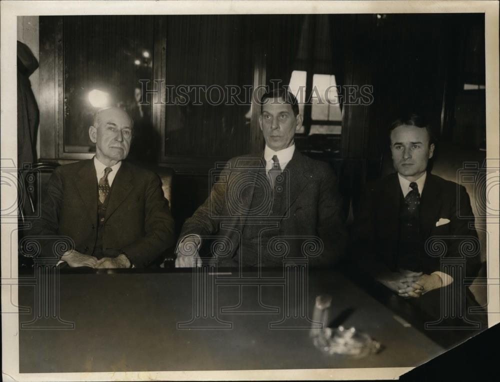 1931 Press Photo Ray Lyman Wilbur,Sec. of Interior at Senate Banking hearing - Historic Images