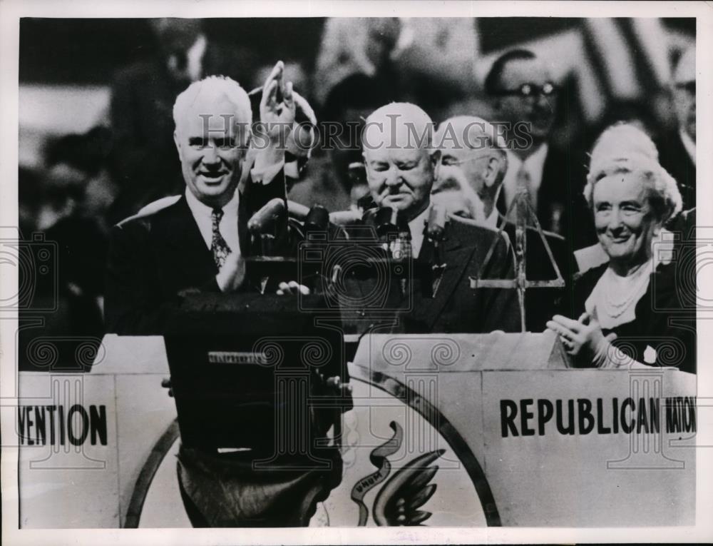 1952 Press Photo Former President Herbert Hoover speaks at convention - nee94832 - Historic Images